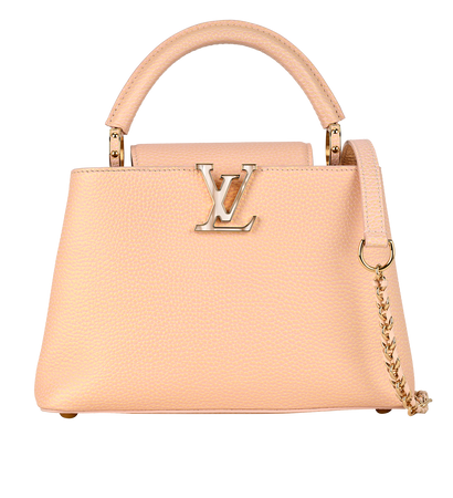 Capucines MM, &pound;3,500, Handbags, Pink, Leather, Front view